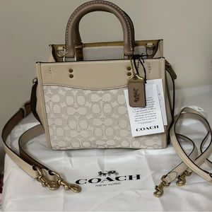 Coach Rogue 25 In Signature Textile Jacquard / 3 way